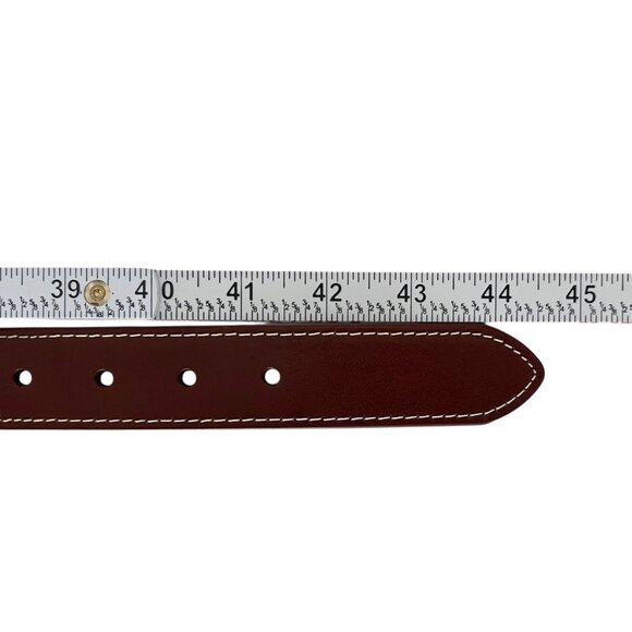 J.T. Spencer Leather Canvas Embroidered Green Belt Size 38 - Picture 14 of 16